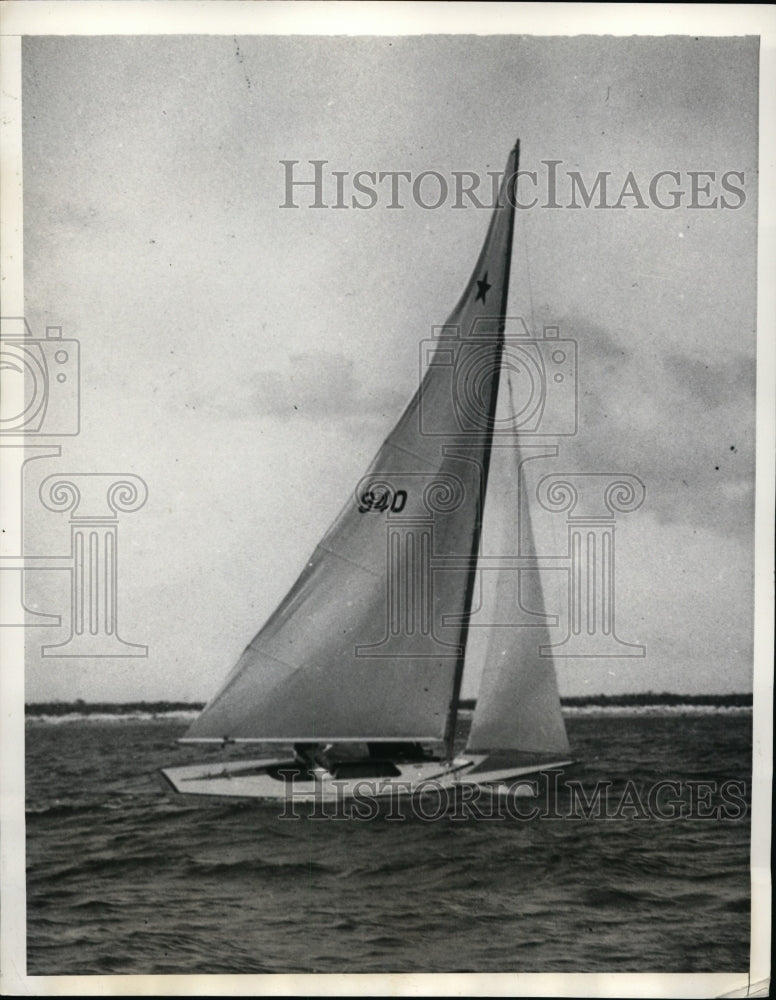 1934 Press Photo Paul Shields yacht The Gull at Bahamas Spring race - nes38816- Historic Images