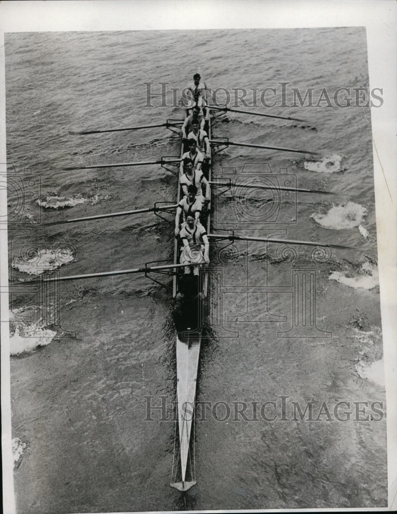 1933 Press Photo Oxford Varsity crew training at Putney England - nes38960- Historic Images