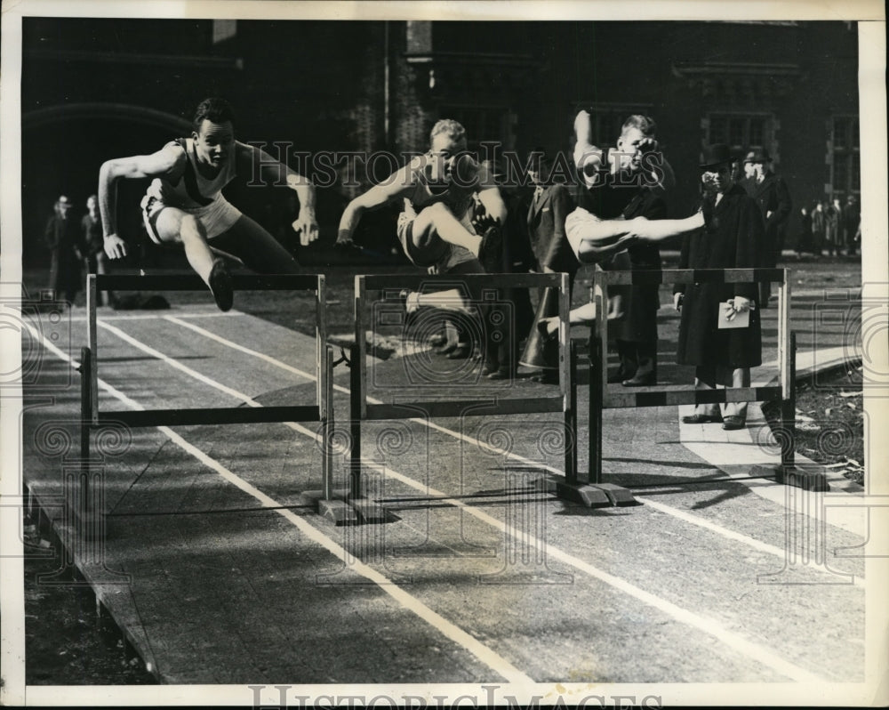 1936 Press Photo William Ladendorf, Jennings Potternof, Jonathan Bryan 60 yards- Historic Images