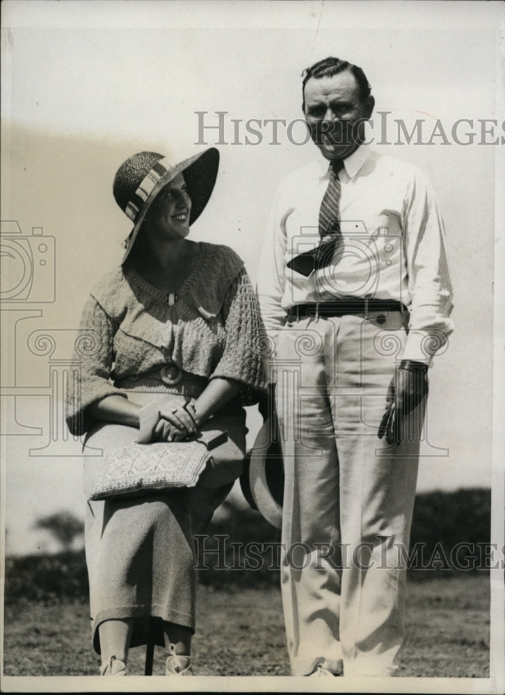 1933 Press Photo Abe Espinoza &amp; wife at at National Golf Championship Wisconsin- Historic Images