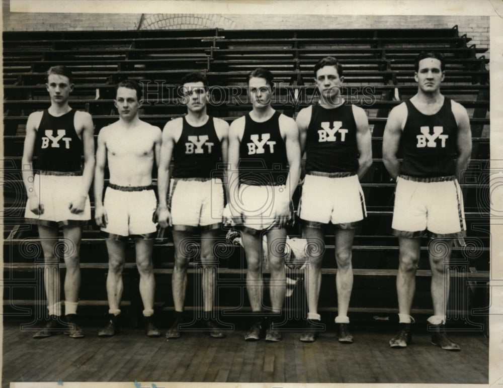 1927 Press Photo Yale boxing team Paul Jones, Spence Pitts, Wallie Ritchie- Historic Images