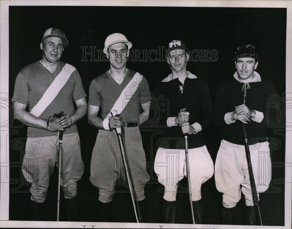 1935 Press Photo West polo team HJ Lordes, William Nicholls Jr, Lt James McNulty- Historic Images