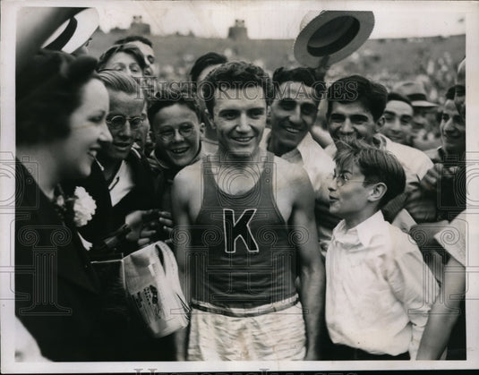 1937 Press Photo Archie San Romani half mile win at Princeton meet - nes40172- Historic Images