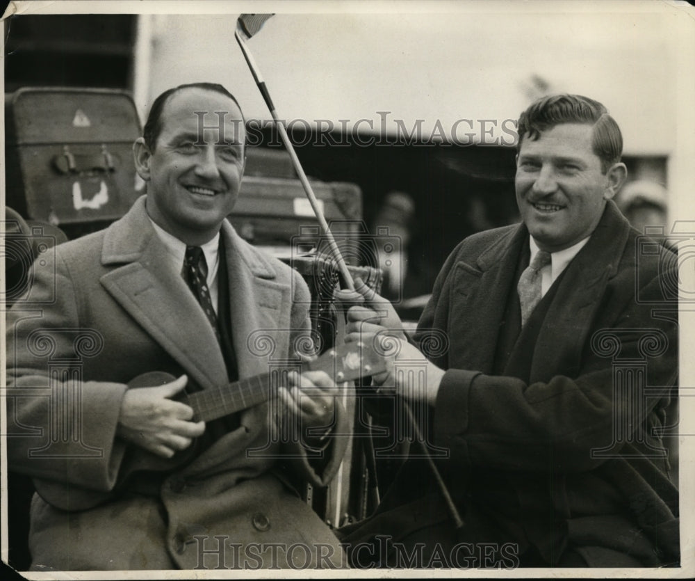 1931 Press Photo Bobbie Cruickshank &amp; Bill Mehhorn US pro golfers in Japan- Historic Images