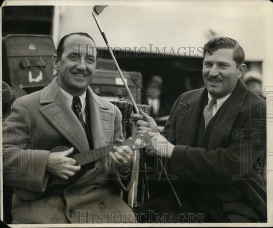 1931 Press Photo Bobbie Cruickshank & Bill Mehhorn US pro golfers in Japan- Historic Images