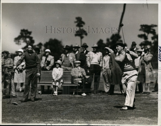 1943 Press Photo Bobby Cruickshank, PFC Les Kennedy North & South Open Golf- Historic Images
