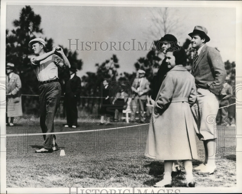 1934 Press Photo George Dunlap in North & South Amateur golf at Pinehurst NC- Historic Images