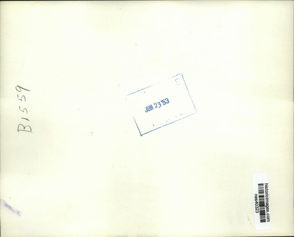 1953 Press Photo Randy Turpin batters Charles Humez at boxing in London