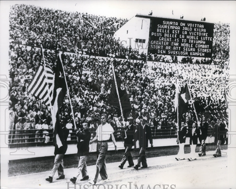 1952 Press Photo Olympic Games opening ceremonies - nes40723 - nes40723- Historic Images