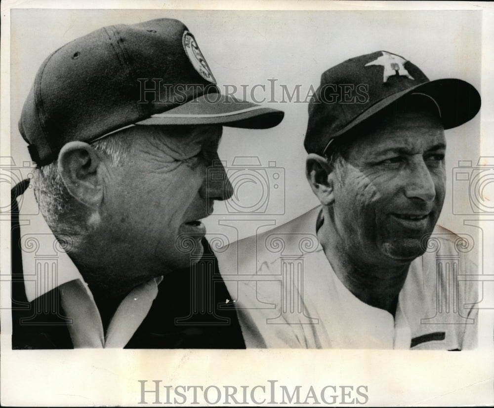 1970 Press Photo Dixie Walker of Dodgers &amp; brother Harry Walker Astros manager- Historic Images