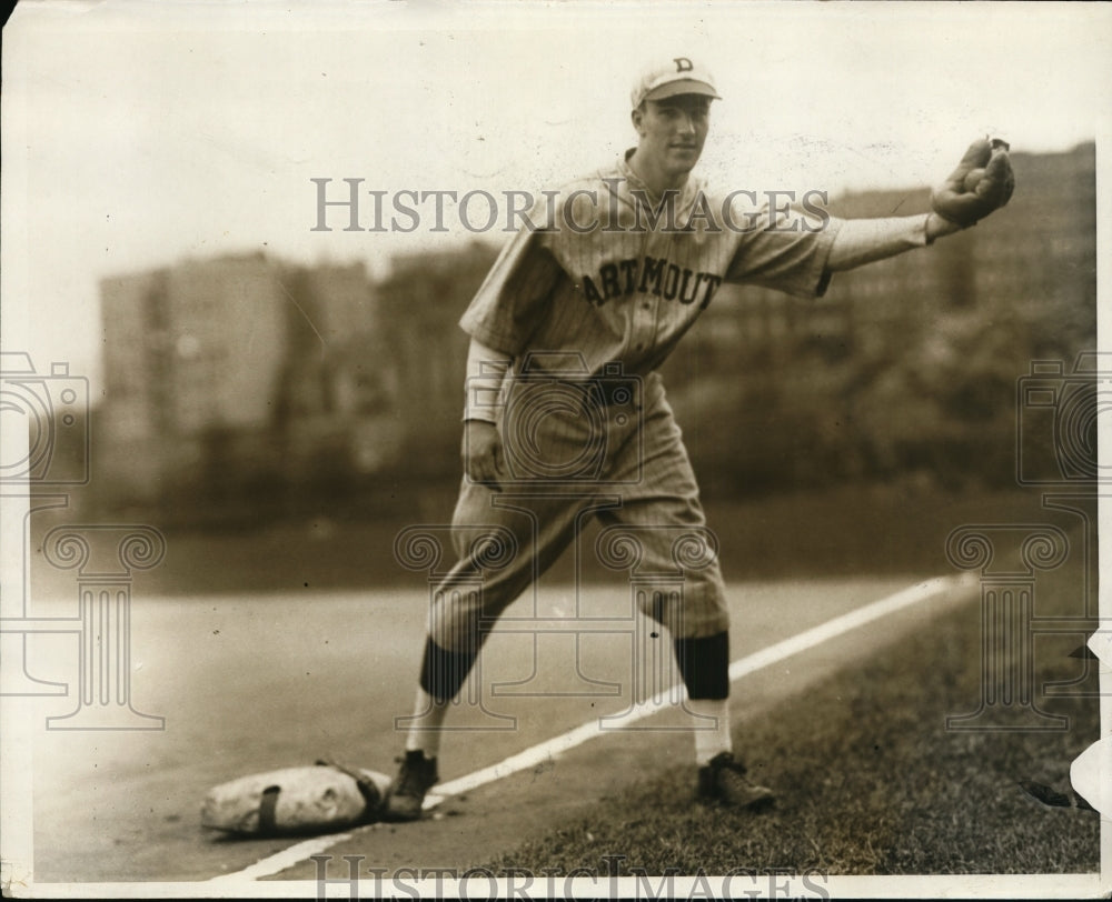 1929 Press Photo Bob Walsh Dartmouth University baseball 2nd baseman - nes40806- Historic Images