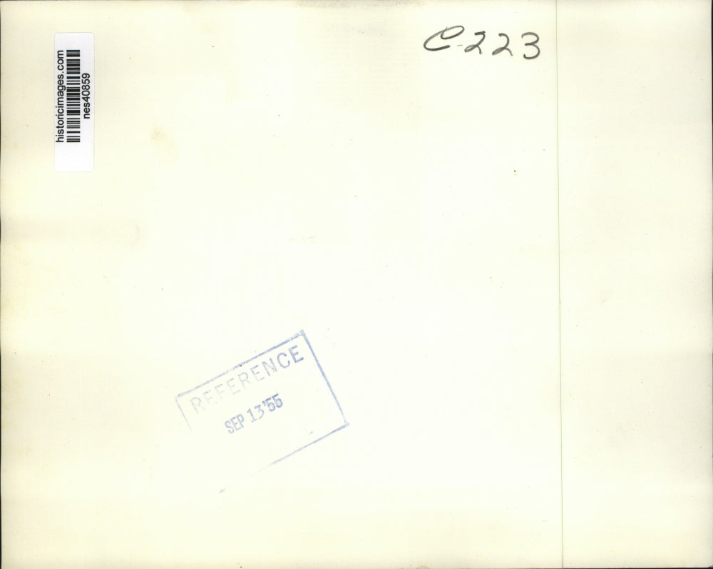 1955 Press Photo Gil Coan NY Giant in action vs Cubs in NY - nes40859