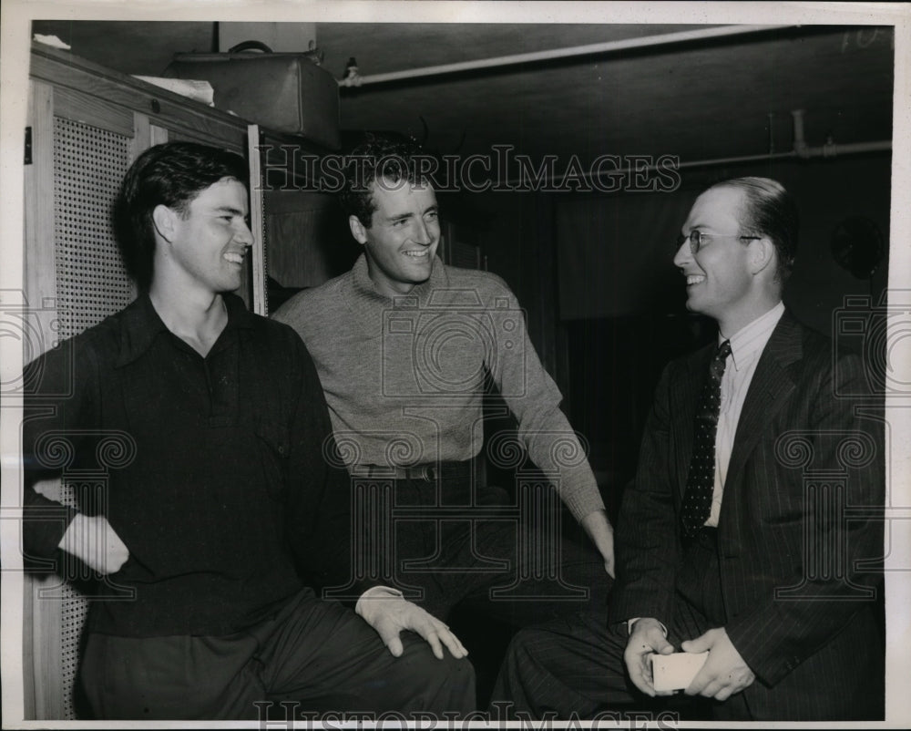 1938 Press Photo Joseph Thompson, Suffern Tailor & Edwin Kingsley golfers- Historic Images