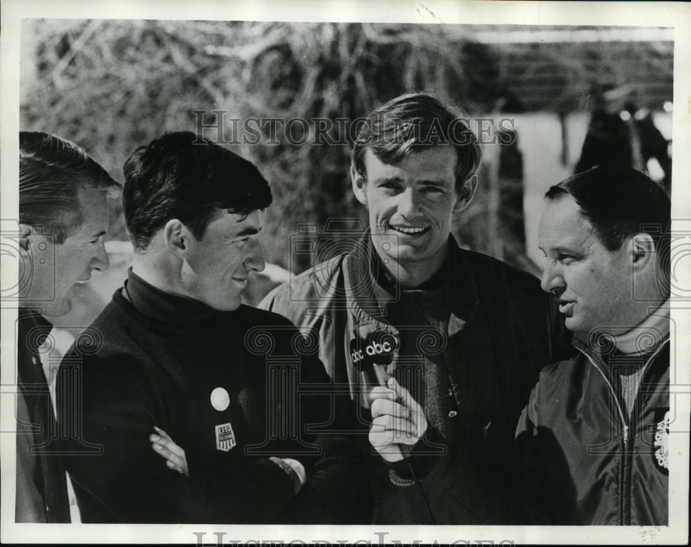 1968 Press Photo ABC commentator Jim McKay US Alpine coach Bob Beattie- Historic Images