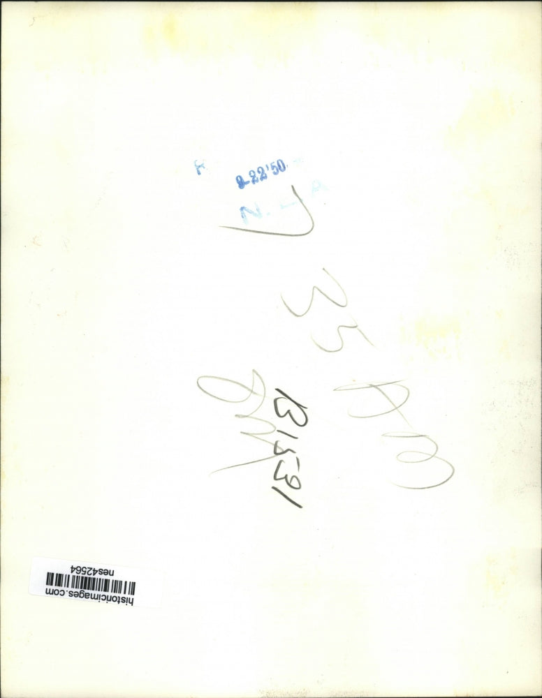 1950 Press Photo Sandy Saddler featherweight champ vs Willie Pep in NYC