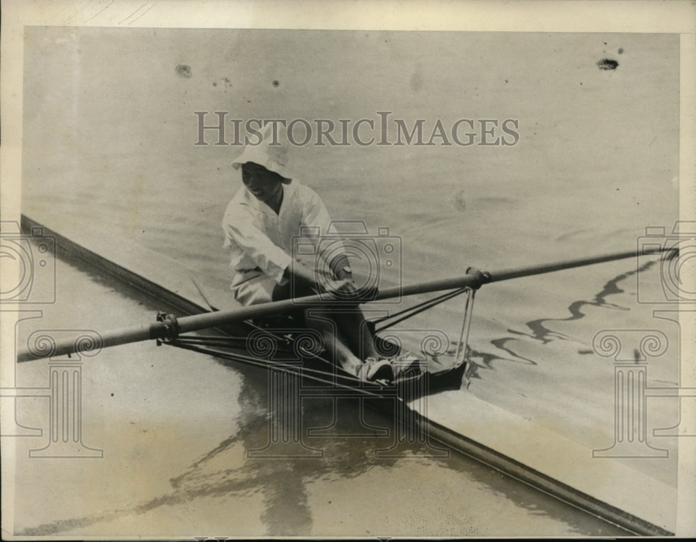 1926 Press Photo Prince Takamatsu of Japan in his scull boat - nes42776- Historic Images