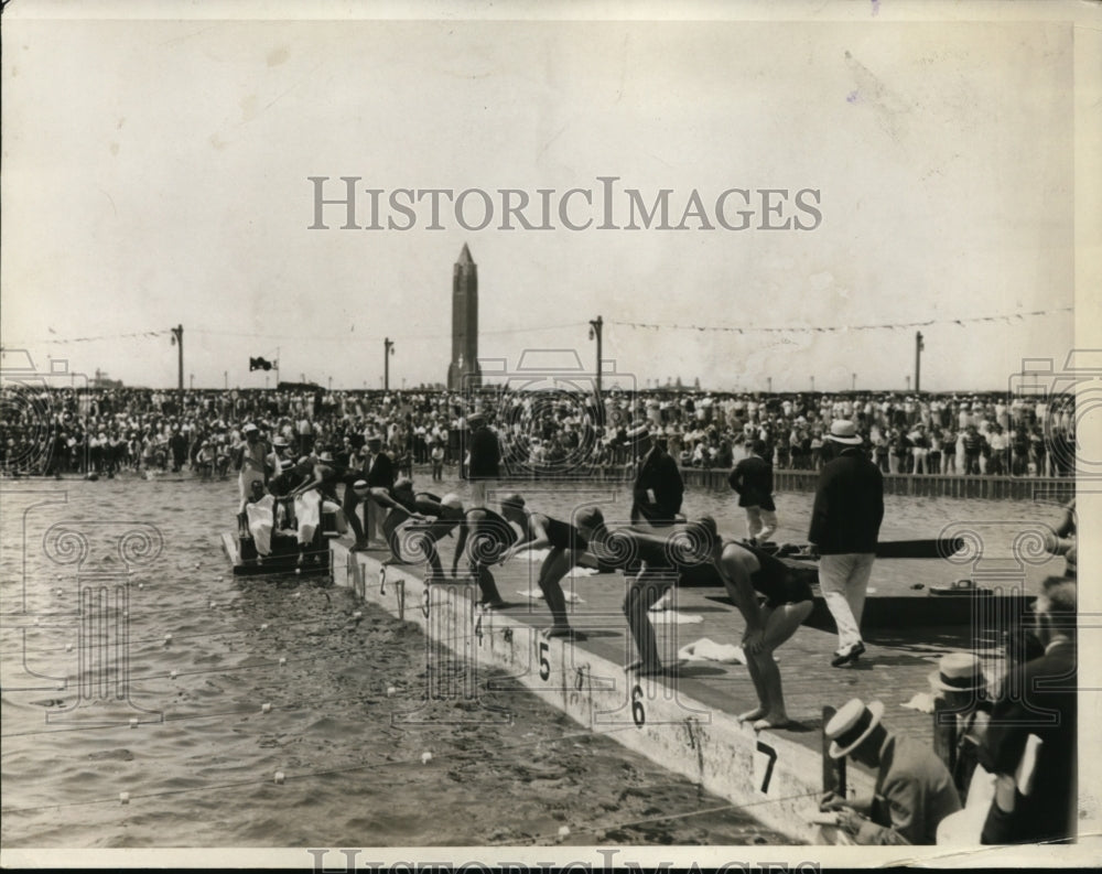 1932 Press Photo Swimmers for 400 meters Dot Dickinson, Anna Gorman - nes42777- Historic Images