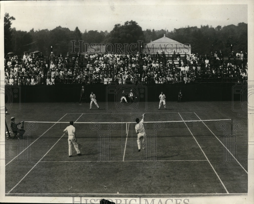 1930 Press Photo Longwood Cricket club tennis E Allison &amp; J Van Ryn - nes42816- Historic Images