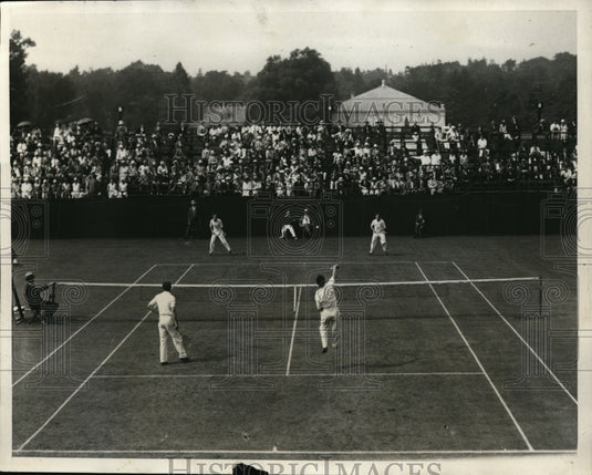 1930 Press Photo Longwood Cricket club tennis E Allison & J Van Ryn - nes42816- Historic Images