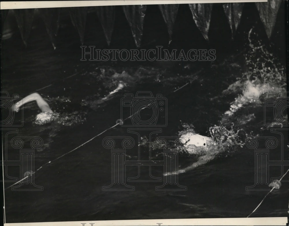 1938 Press Photo National AAU Swim at LA CA Virginia Hopkins, Halina Tomski- Historic Images