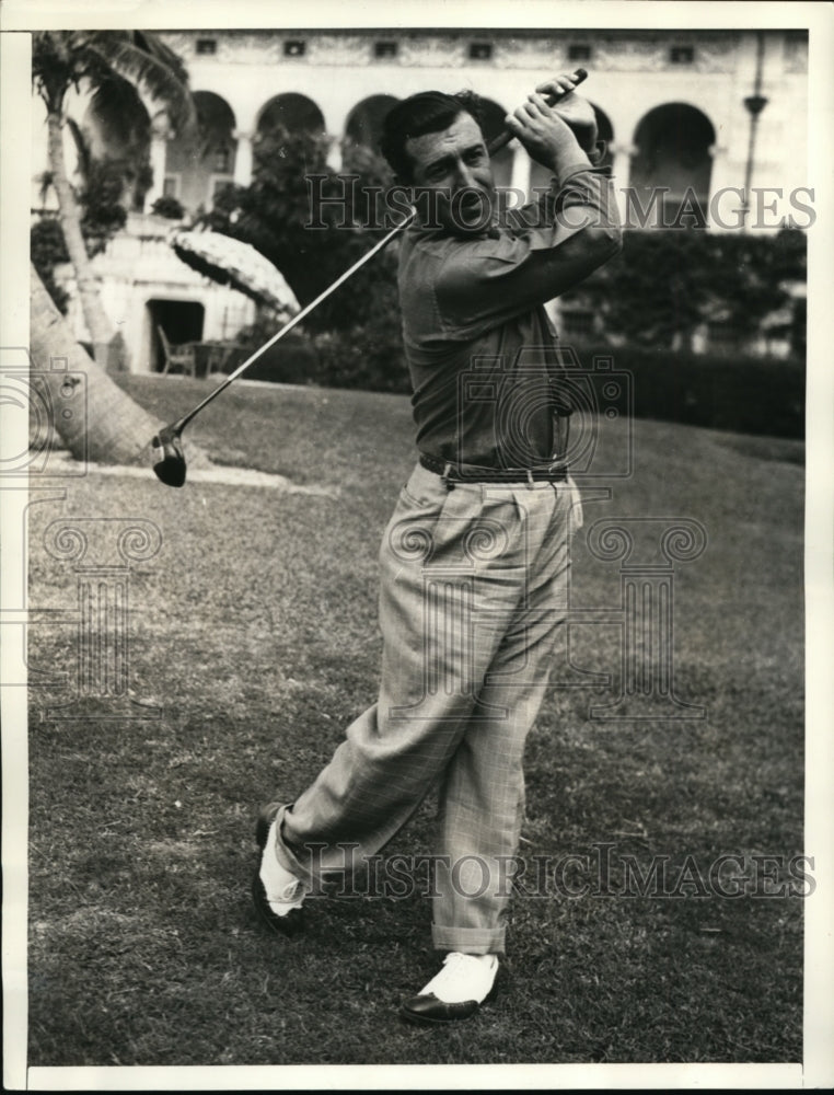 1937 Press Photo Tony Manero at 8th annual Miami Biltmore Open golf - nes43166- Historic Images