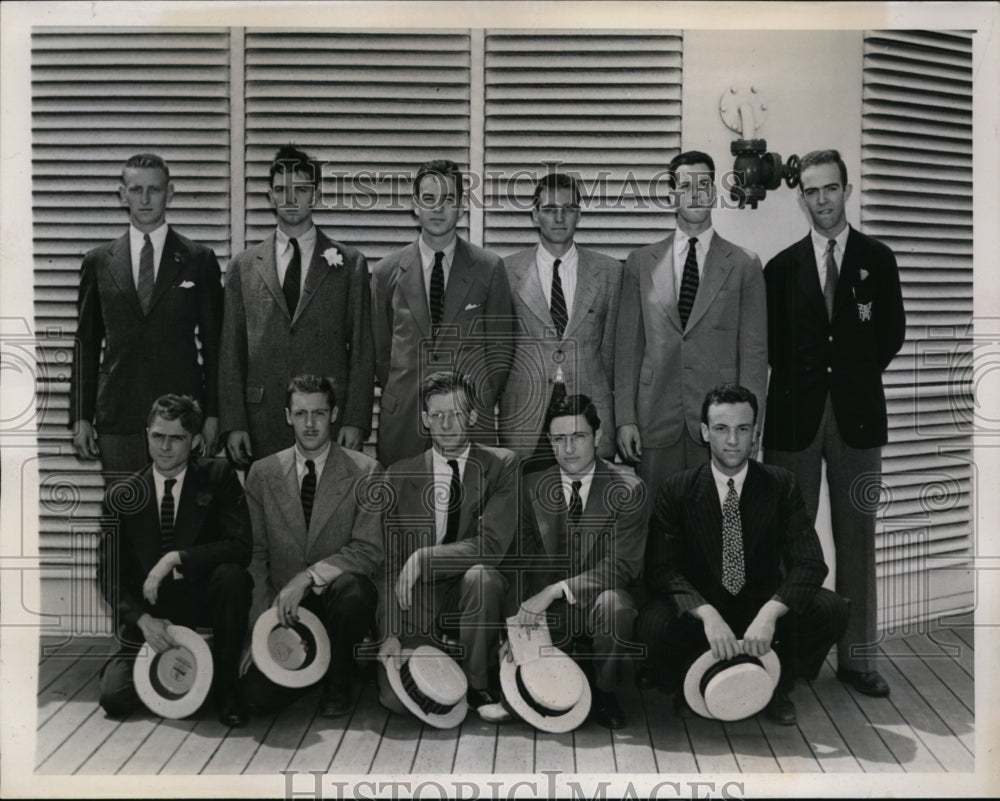 1939 Press Photo Harvard crew CH Shortledge, RC Ninor, JR Richards - nes43404- Historic Images