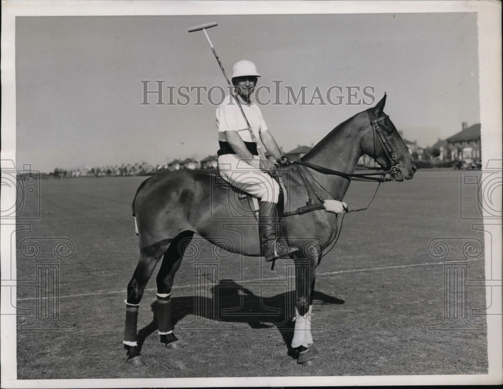 1937 Press Photo Luis Andrada Argentine polo player in NY - nes43405 - nes43405- Historic Images