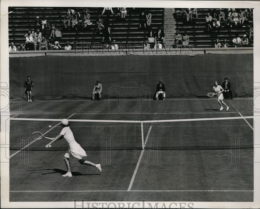 1939 Press Photo Helen Jacobs vs Kay Stammers National Tennis semi final in NY- Historic Images