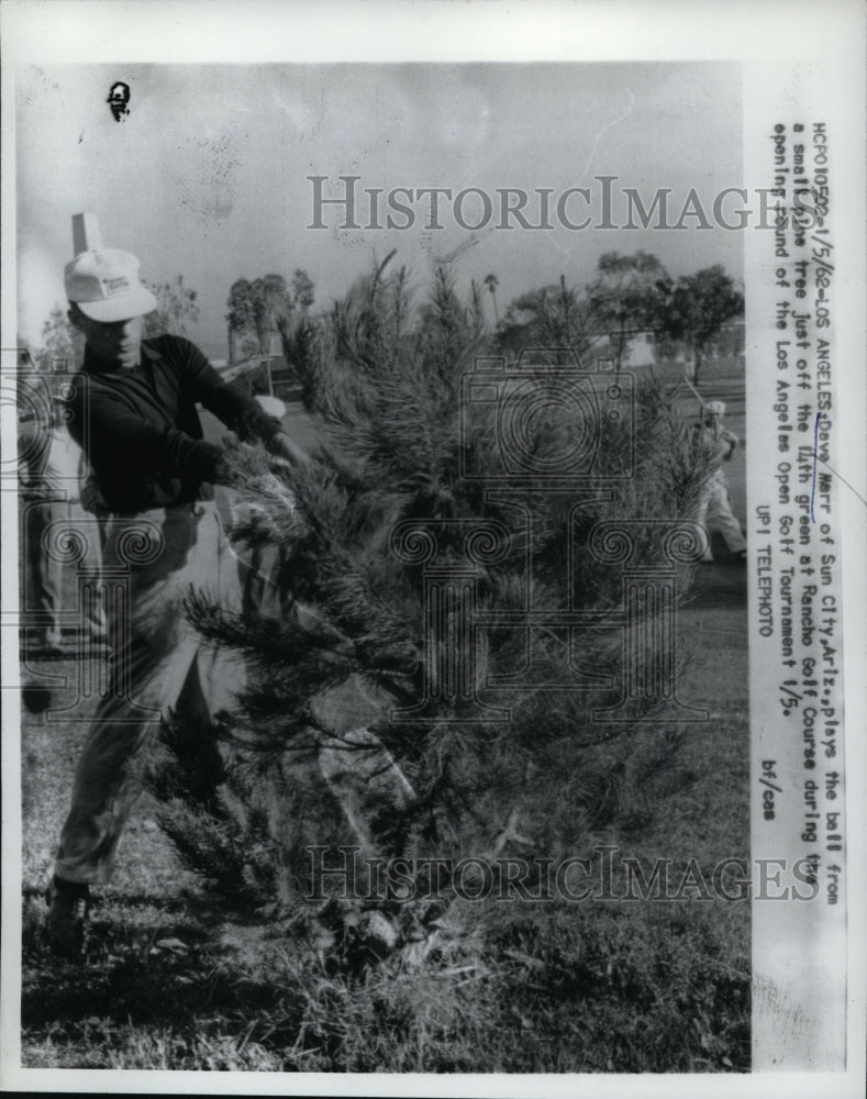 1962 Press Photo Dave Marr at Rancho Golf club in LA Open in California- Historic Images