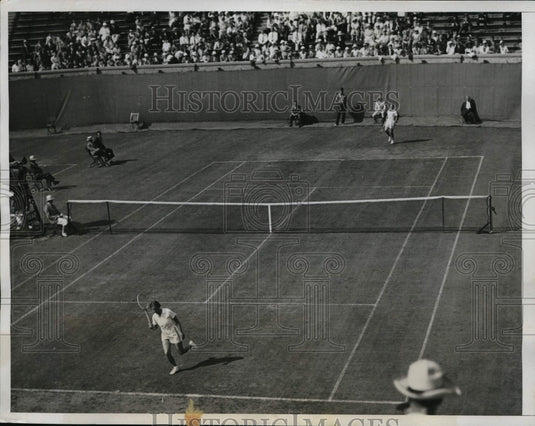 1933 Press Photo Tennis finals at Forest Hills NY Helen Jacobs vs Helen W Moody- Historic Images