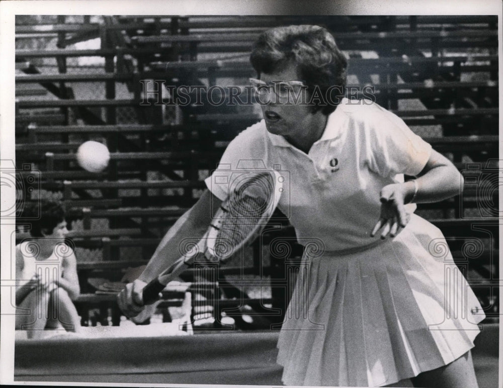 1965 Press Photo Billie Jean King at a tennis match - nes44264- Historic Images