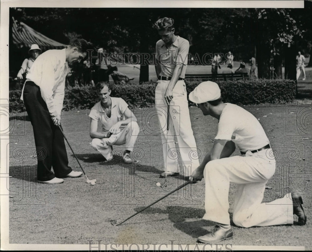 1937 Press Photo National Left Handers golf in Illinois, Alex Antonio, NJ Medali- Historic Images