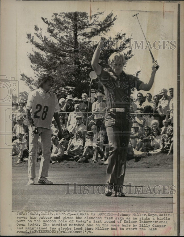 1974 Press Photo Johnny Miller in Kaiser International Open in Napa CA- Historic Images