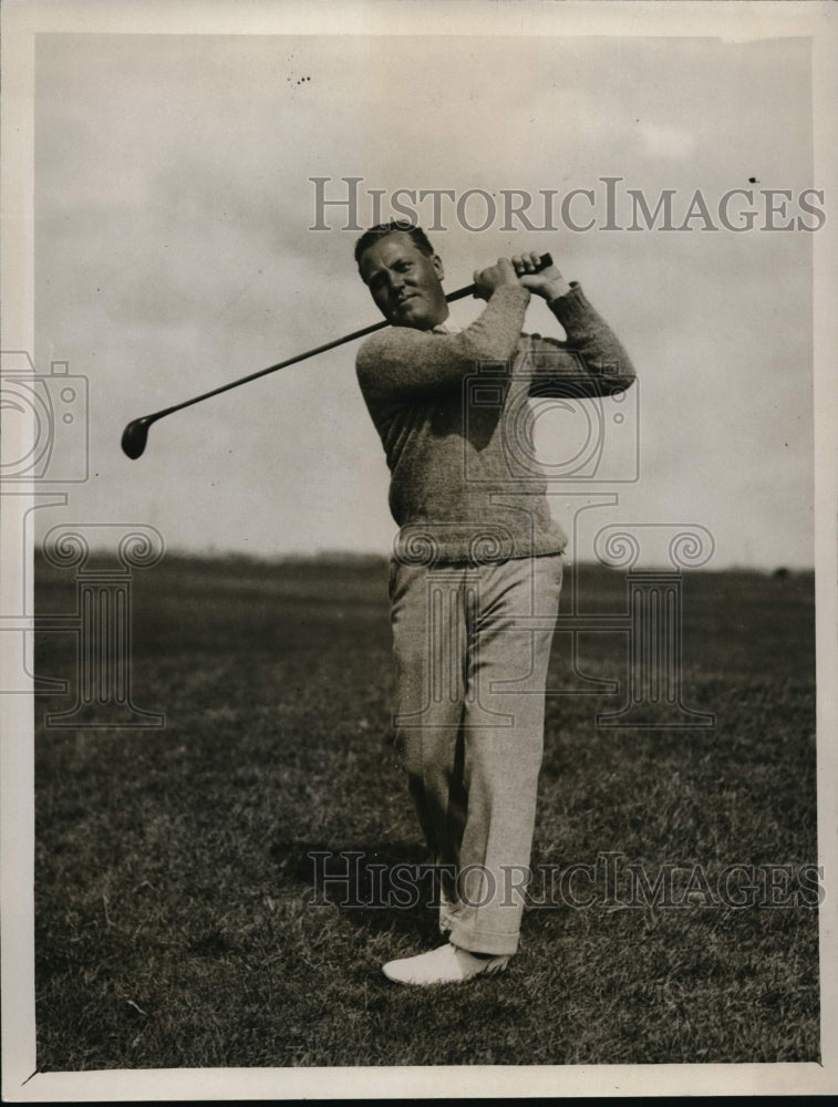 1929 Press Photo John Dawson in Amateur Golf Championship at Sandwich- Historic Images