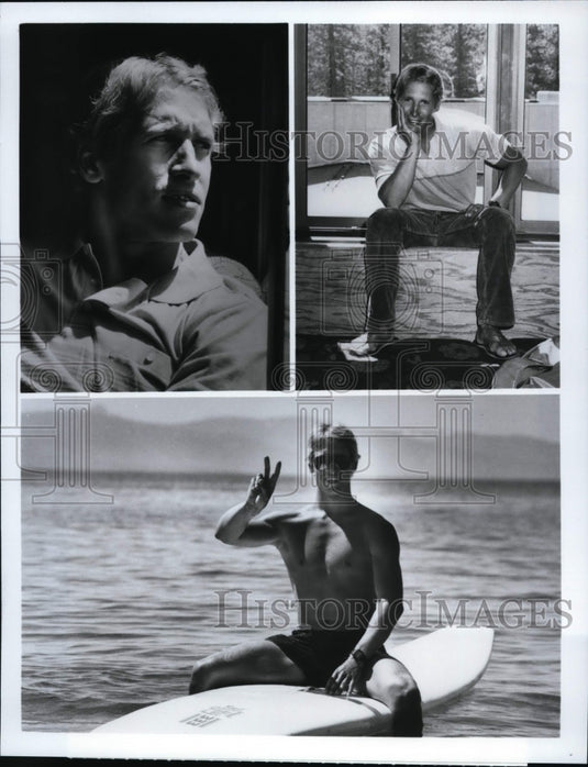 1983 Press Photo Bill Johnson downhill ski racer trains for LA Olympics- Historic Images