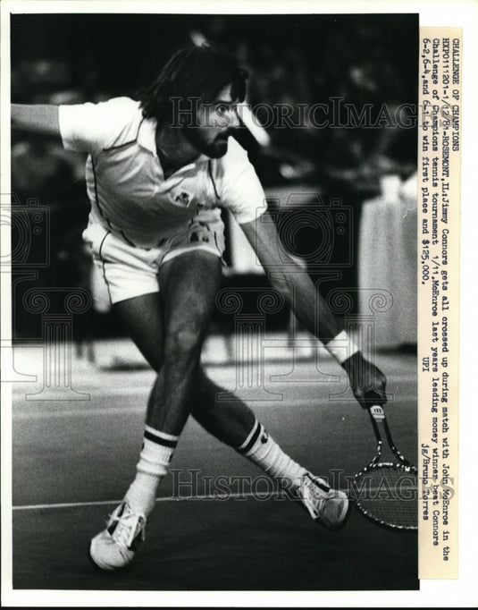 1981 Press Photo Jimmy Connors vs John McEnroe at Challenge of Champions- Historic Images