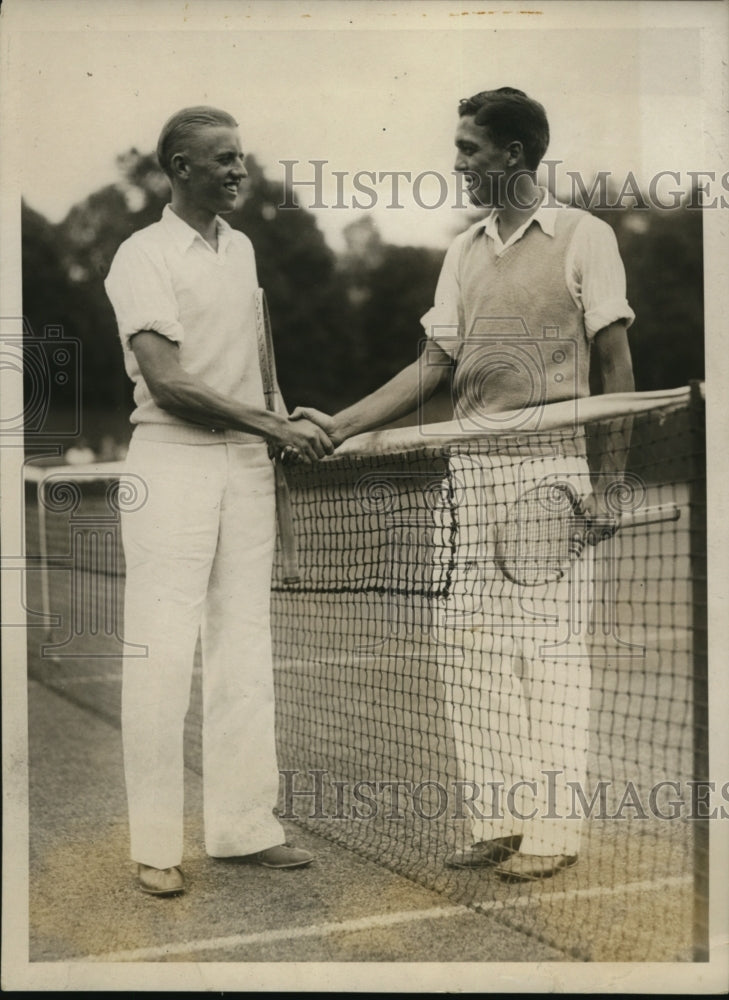 1930 Press Photo Clifford Sutter wins vs Sidney B Wood at tennis in Boston MA- Historic Images