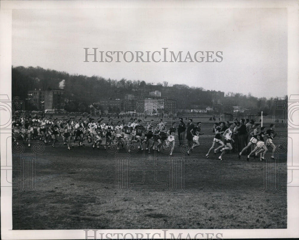 1948 Press Photo IC4A cross country race at Van Courtland Park NY Rob Black won- Historic Images