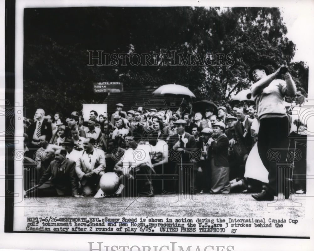 1956 Press Photo Sam Snead in International Canada Cup golf tournament- Historic Images