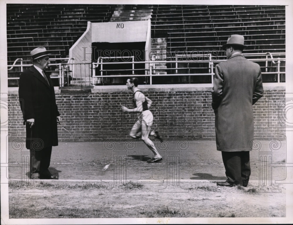 1937 Press Photo Lawson Robertson U pf PA track coach, Luigi Beccall runner- Historic Images