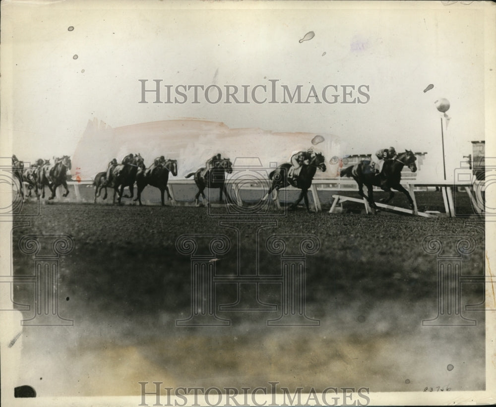 1928 Press Photo New Orleand Handicap race Justice F wins vs Jock, Sea Rocket- Historic Images