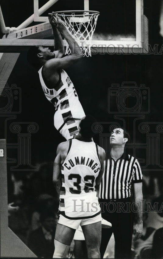 1982 Press Photo De Paul's Bernard Randolph vs Evanville- Historic Images