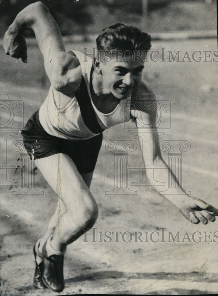 1933 Press Photo Track runner Frank Wykoff- Historic Images