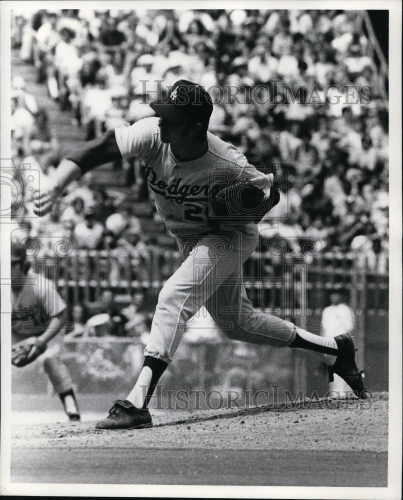 Press Photo LA Dodgers Don Sutton in practice session - nes45484- Historic Images