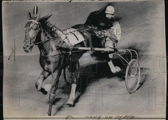 1967 Press Photo Trainer driver John Chapman & Popular Jaime at a workout- Historic Images