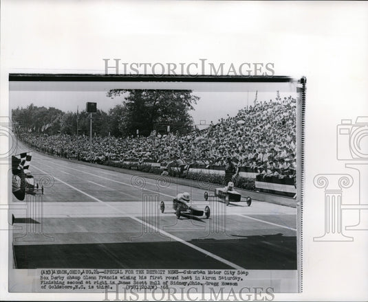 1968 Press Photo Suburban Motor City Soap Box Derby champ Glenn Francis- Historic Images