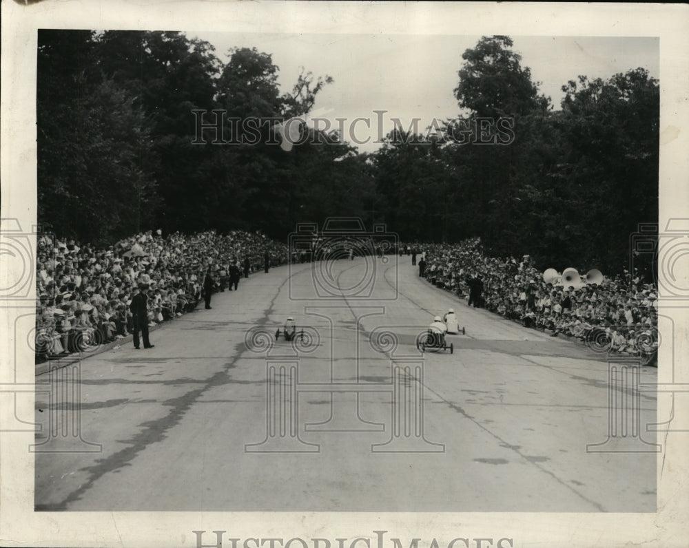 1939 Press Photo Car in Detroit Soap Box Derby - nes45668- Historic Images