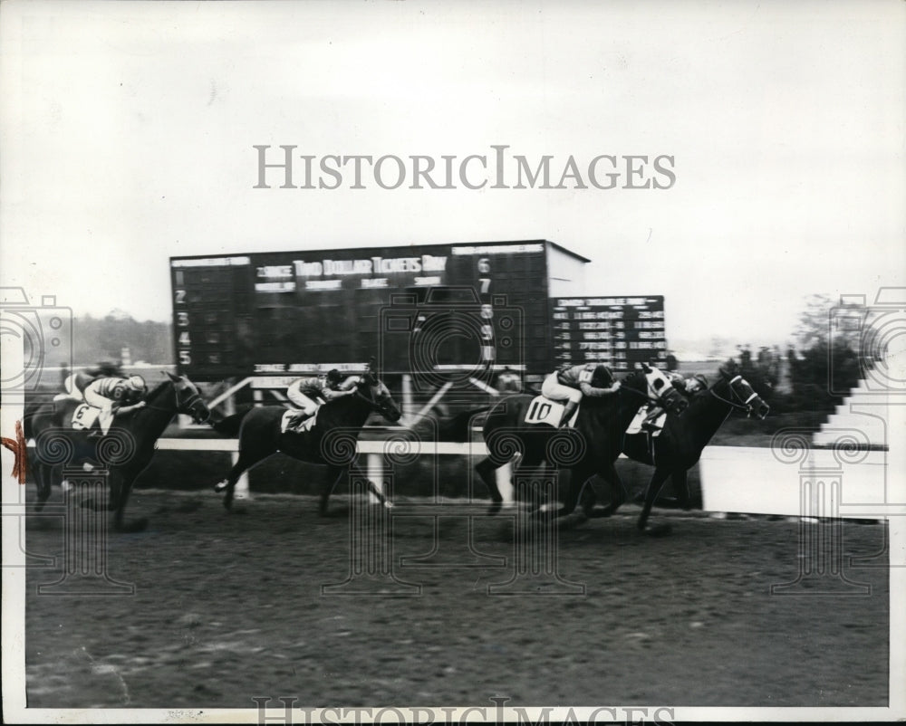 1936 Press Photo Bowie Maryland track race won by H Richards on Princess Athens- Historic Images