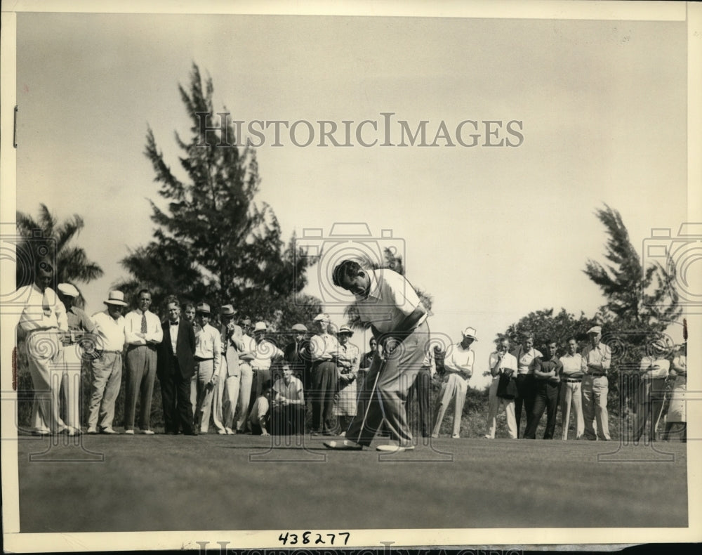 1938 Press Photo Johnny Revolta at International Four Ball golf in Miami Florida- Historic Images