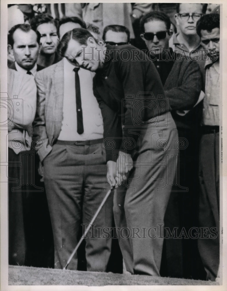 1963 Press Photo Gene Littler in Los Angeles Open at Rancho golf course- Historic Images